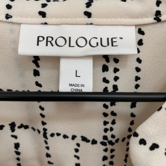 Prologue Black and Cream Blouse - Picture 2 of 3